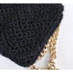 Sparkling Black Crochet Bag